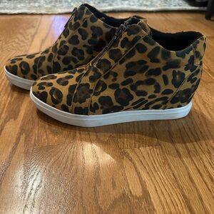 Woman’s Leopard Wedge Sneaker
